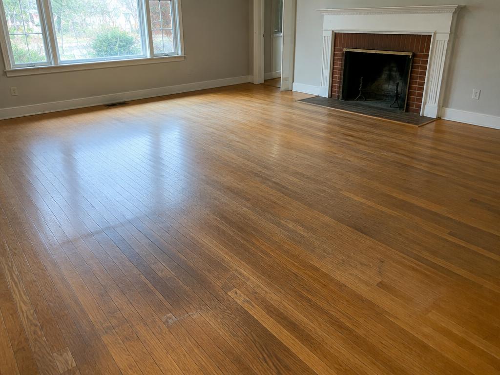 Floor refinishing before refinishing